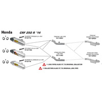 ARROW EXHAUST STAINLESS 1:1 COLLECTOR - HONDA CRF250R '14-15