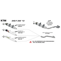 ARROW EXHAUST  STAINLESS COLLECTOR - KTM EXC-F 350 '12-14 / EXC-F 250 '14