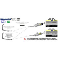 ARROW COLLECTOR - RACING 2:1 TITANIUM - YAMAHA TENERE 700 '19-20