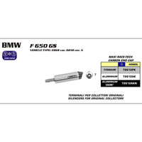 ARROW SILENCER - MAXI RACE-TECH ALUMINIUM DARK WITH CARBON END CAP - BMW F650GS, F800GS / ADVENTURE 