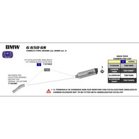 ARROW SILENCER - RACE-TECH CARBON WITH CARBON END CAP - BMW G650GS & SERTAO '11-16