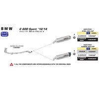 ARROW EXHAUST HOMOLOGATED ALUMINIUM RACE-TECH SLIP-ON CARBON CAP - BMW C 600 SPORT '12-13