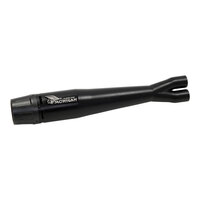 ARROW MOHICAN EXHAUST SLIP-ON SET IN BLACK STAINLESS - HARLEY DAVIDSON DYNA LOW RIDER MODELS