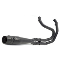 ARROW MOHICAN EXHAUST 2:1 FULL SYSTEM IN BLACK STAINLESS - HARLEY DAVIDSON SOFTAIL MODELS