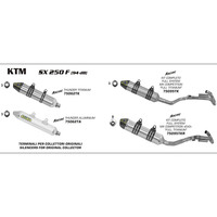 ARROW SILENCER - OFF - ROAD V2 ALUMINIUM SILVER WITH CARBON END CAP - KTM SX-F 250/350/450 '10