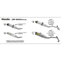 ARROW FULL SYSTEM - MX COMPETITION TITANIUM WITH CARBON END CAP - HONDA CRF450R '09-12