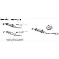 ARROW FULL SYSTEM - MX COMPETITION TITANIUM WITH CARBON END CAP - HONDA CRF 250 R '10