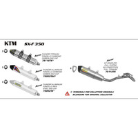 ARROW EXHAUST TITANIUM THUNDER SLIP-ON CARBON CAP - KTM EXC-F / SMR / SX-F 