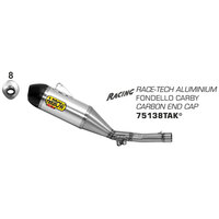 ARROW SILENCER - RACE-TECH V2 ALUMINIUM WITH CARBON END CAP - YAMAHA YZ 250F '14-18