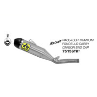 ARROW SILENCER - RACE-TECH RACING TITANIUM WITH CARBON END CAP - YAMAHA YZ450F '18-19