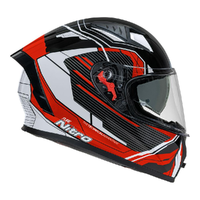 NITRO N501 FUSE HELEMT GLOSS RED WHITE BLACK