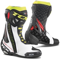 TCX RT-RACE BOOTS WHITE/RED/FLURO YELLOW