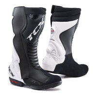 TCX TCS SPEEDWAY BOOTS BLACK WHITE