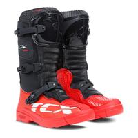 TCX COMP KID BOOTS BLACK RED