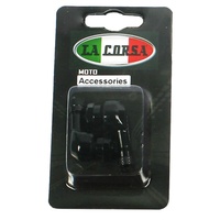 LA CORSA ANGLED VALVE STEM (PAIR) BLACK 11.3 MM