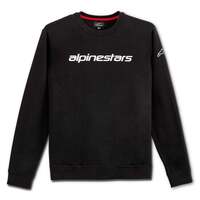 ALPINESTARS LINEAR CREW FLEECE BLACK WHITE