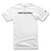 ALPINESTARS LINEAR WORDMARK TEE WHITE BLACK