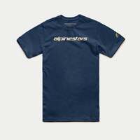 ALPINESTARS LINEAR WORDMARK TEE NAVY STONE