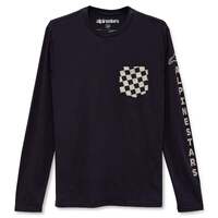 ALPINESTARS CHECK LONG SLEEVE TEE BLACK