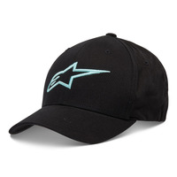 ALPINESTARS AGELESS CURVE HAT BLACK LIGHT AQUA