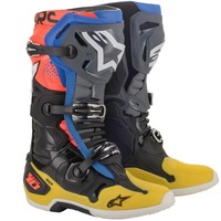 ALPINESTARS TECH 10 MY20 BLACK FLURO YELLOW BLUE FLURO ORANGE