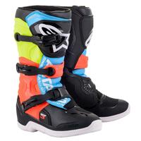 ALPINESTARS YOUTH TECH 3S V2  BLACK FLURO YELLOW RED