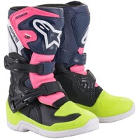 ALPINESTARS KIDS TECH 3S  BLACK DARK BLUE PINK