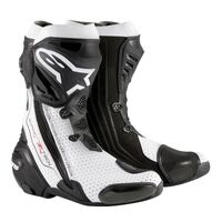 ALPINESTARS SUPERTECH R BOOT VENTED BLACK WHITE