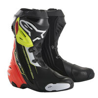 ALPINESTARS SUPERTECH R BOOT BLACK RED FLURO
