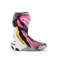 ALPINESTARS SUPERTECH R V2 BOOT BLACK MAGENTA WHITE YELLOW