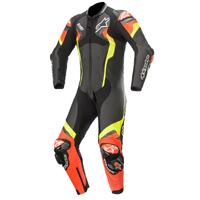 ALPINESTARS ATEM V4 LEATHER SUIT BLACK RED FLURO YELLOW