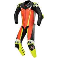 ALPINESTARS GP TECH V3 TECH AIR 1PCE SUIT FLURO RED BLACK