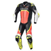 ALPINESTARS GP TECH V4 1 PC SUIT BLACK FLURO RED YELLOW