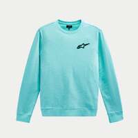 ALPINESTARS AGELESS CHEST CREW FLEECE LIGHT AQUA