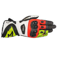 ALPINESTARS SUPERTECH GLOVES BLACK RED FLURO YELLOW