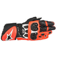 ALPINESTARS GP PLUS R GLOVE BLACK WHITE FLURO RED