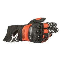 ALPINESTARS GP PRO R3 GLOVES BLACK FLURO RED