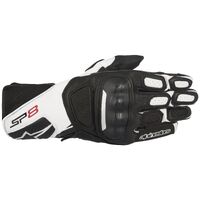 ALPINESTARS SP-8 V2 LEATHER GLOVES BLACK WHITE