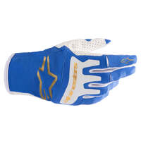 ALPINESTARS 2023 TECHSTAR GLOVES UCLA BLUE BRUSHED GOLD