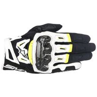 ALPINESTARS SMX 2 AIR CARBON V2 GLOVES BLACK WHITE FLURO YELLOW