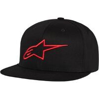 ALPINESTARS AGELESS FLATBILL HAT BLACK RED