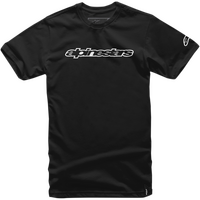 ALPINESTARS WORDMARK TEE BLACK WHITE LOGO