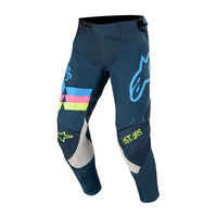 ALPINESTARS 2020 TECHSTAR VENOM PANTS NAVY AQUA FLURO PINK