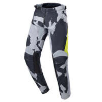 ALPINESTARS 2023 YOUTH RACER TACTICAL PANT CAST GRAY CAMO FLURO YELLOW