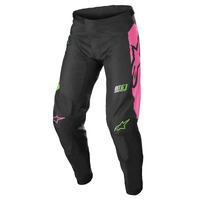 ALPINESTARS 2022 YOUTH RACER COMPASS PANTS BLACK GREEN FLURO PINK