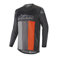 ALPINESTARS 2019 TECHSTAR VENOM JERSEY BLACK GREY FLURO ORANGE