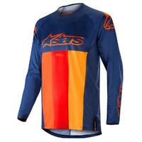 ALPINESTARS 2019 TECHSTAR VENOM JERSEY DARK BLUE RED TANGERINE