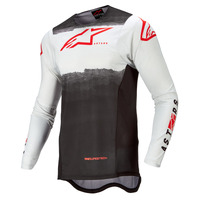 ALPINESTARS 2022 SUPERTECH FOSTER JERSEY BLACK WHITE FLURO RED