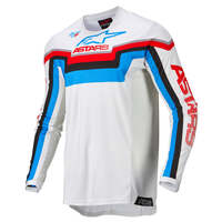 ALPINESTARS 2022 TECHSTAR QUADRO JERSEY WHITE BLUE RED