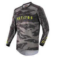 ALPINESTARS 2022 RACER TACTICAL JERSEY BLACK GREY CAMO FLURO YELLOW